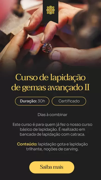 Curso Avançado 2 Lapidação de gemas