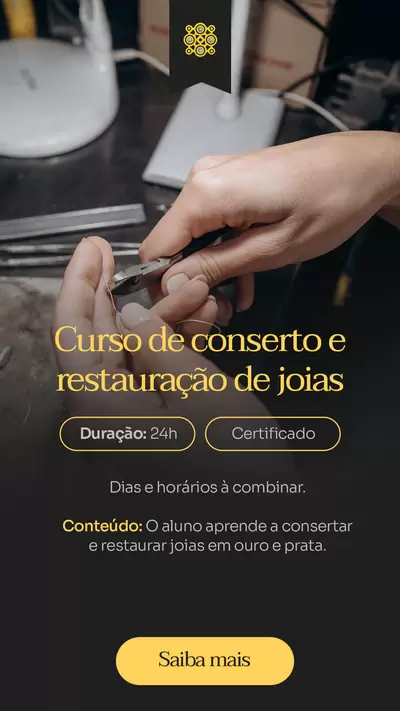 Curso de Conserto e Restauração de Joias