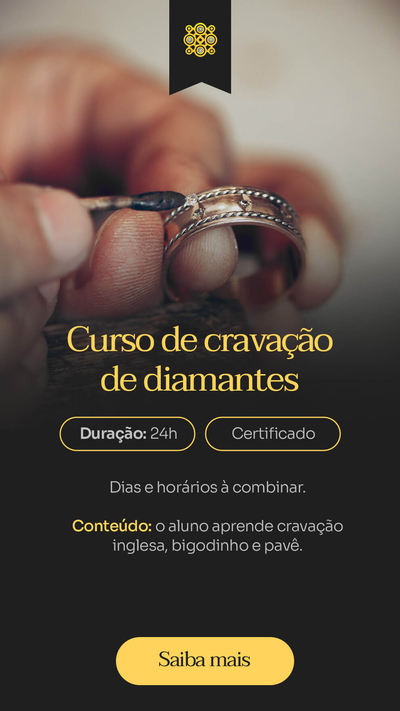 Curso de Cravação de Diamantes
