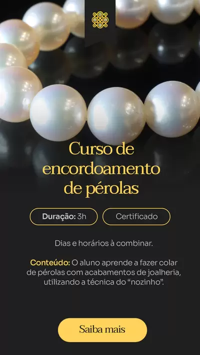 Curso de Encordoamento de Pérolas