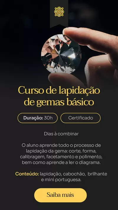 Curso de Lapidação de Gemas